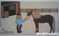 Cuadro infantil niña equitación 40x60cm (69,95€)